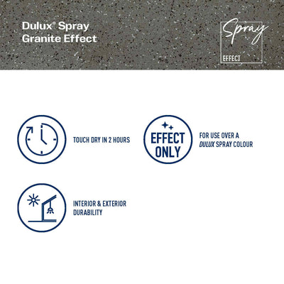 Dulux Effects Spray Paint 300g Grey Granite - Textured Finish - Indoor/Outdoor
