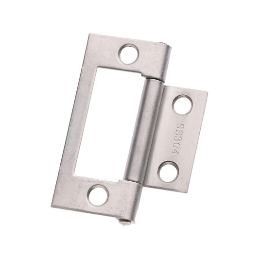 Lane Easy Fit Fixed Pin Hinge 50 x 40 x 1 2mm Polished Stainless Steel