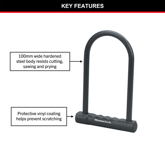Master Lock Bike Lock - 200mm x 100mm x 12mm - Hardened Steel - Weather Resistant – view 2