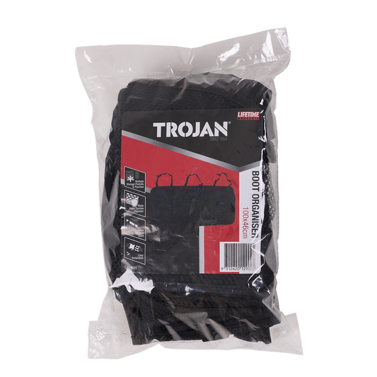 Trojan Boot Organiser - 600mm x 800mm x 300mm - Black - Durable Storage Solution