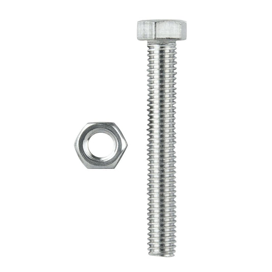 Pinnacle Hex Head Bolts - M12 x 75mm - Stainless Steel - 2 Pack - Auzzistore