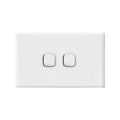 Hpm Excel 2 Gang Horizontal Wall Switch