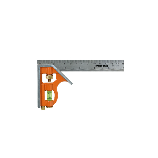 Bahco 150mm Sliding Combination Square - Metal Scriber - Precision Marking - Auzzistore