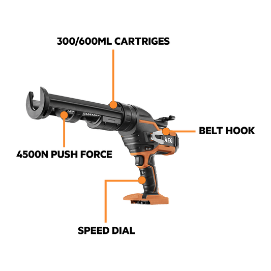 AEG Caulking Gun - 300ml/600ml - Skin Only - Anti-Drip Technology – view 2 - Auzzistore