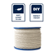 Grunt Macrame Cotton Cord 4mm x 50m - White - 90% Cotton 10% Polyester