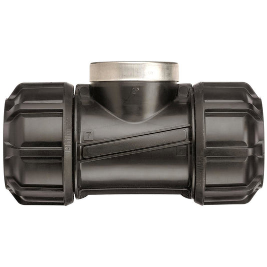 Philmac Metric Tee 25mm x 3/4 Inch Polypropylene Black PN16 - Auzzistore