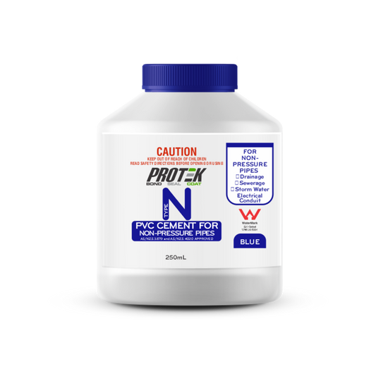 Protek 250ml Type N Blue PVC Cement - Non Pressure Pipes - AS/NZS Approved - Auzzistore