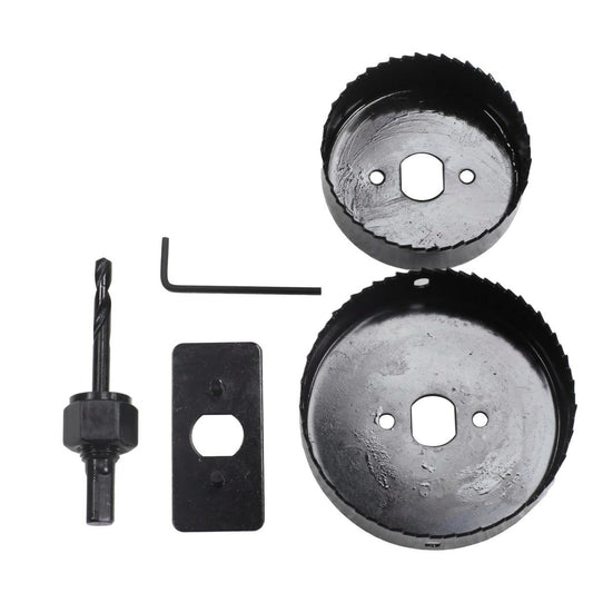 Craftright 5 Piece Downlight Holesaw Set - 70mm 72mm 90mm 92mm - Black - Auzzistore
