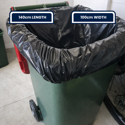 Grunt 120L Wheelie Bin Liners 20 Pack - Plastic - Easy Tear - Durable