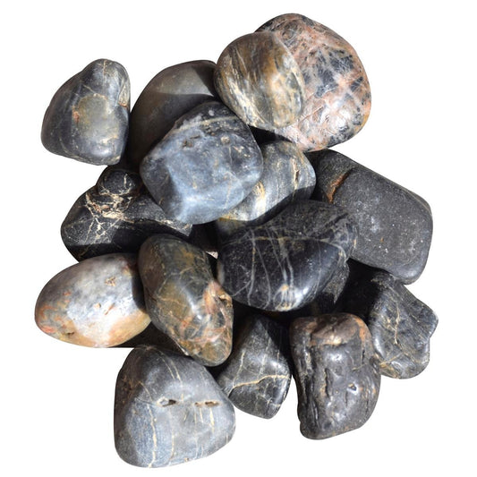 Tuscan Path Black Decorative Pebble Mix 30-50mm 20kg Natural Stone - Auzzistore