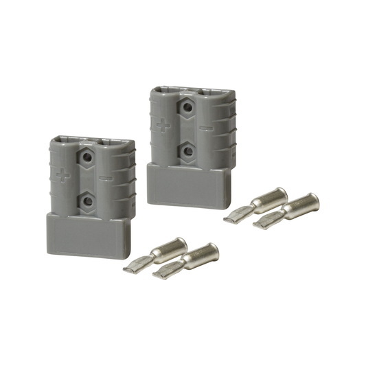 Kt Solar 50A Grey HD Connector KTHDC502S Twin Pack - 88mm x 16mm x 186mm - Durable Power Connections - Auzzistore