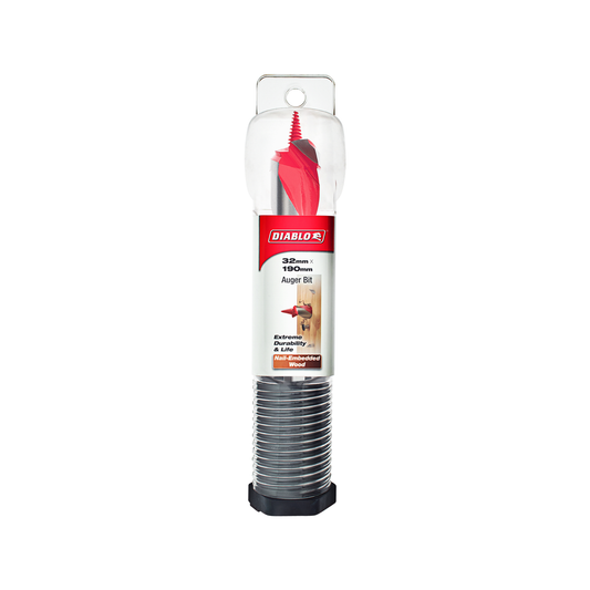 Diablo Auger Bit 32mm x 190mm - Self-Feeding - Durable for Nail-Embedded Wood - Auzzistore