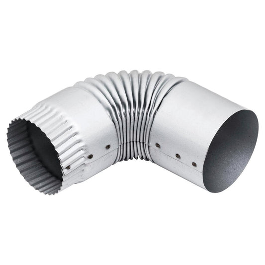 Fielders 75mm Zinc Round Downpipe Elbow - 90-Degree Bend - Zinc - Auzzistore