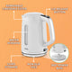 Sunbeam 1.7L White Brightside Kettle - Cordless - Auto Shut Off - 2400W
