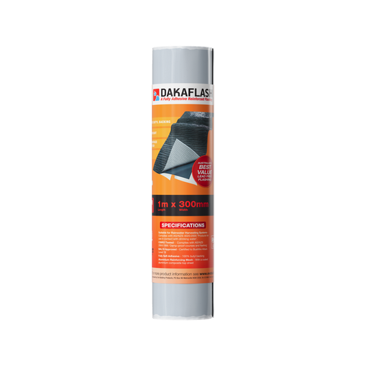 Dakaflash 300 Lead Free Flashing - 300mm x 1m - Black - Waterproofing - Auzzistore