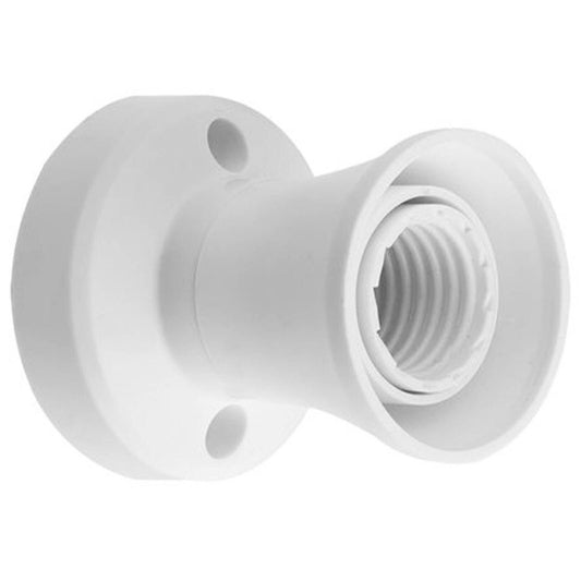 Deta E27 Batten Holder - 250V a.c. - White - Easy to Install - 82mm x 66mm x 66mm - Auzzistore