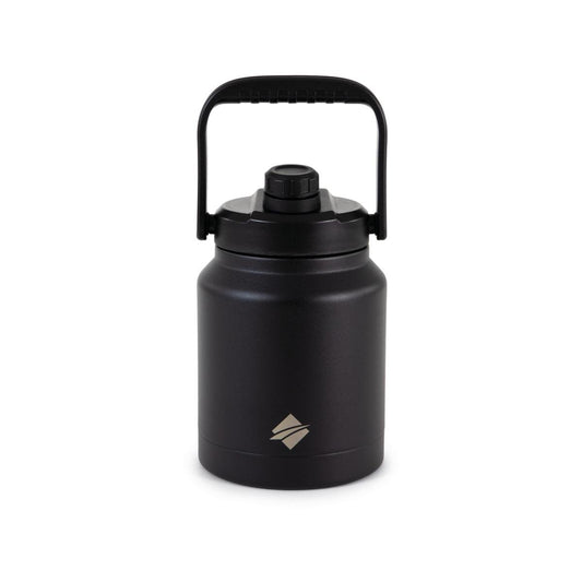 Oztrail 2.5L Insulated Jug Drink Flask - Matte Charcoal - 18/8 Stainless Steel