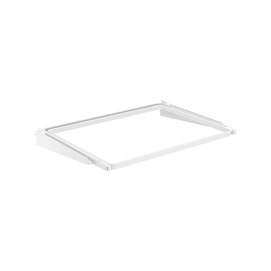Flexi Storage White Double Slot Sliding Basket Frame 600mm Steel Storage - Auzzistore