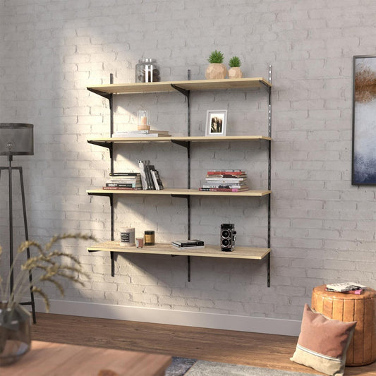 Flexi Storage Home Solutions Black Single Slot Bracket 300mm Steel Durable – view 2 - Auzzistore
