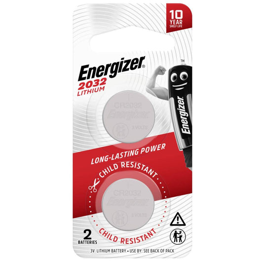 Energizer 2032 Lithium Coin Battery 2 Pack - 2 Count - Long Lasting Power
