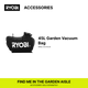 Ryobi Cordless Blower Vacuum - Tool Only - 36V - Mulching Function