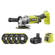 Ryobi 18V ONE+ Angle Grinder Kit - 115mm - 4.0Ah Battery - Cutting & Grinding