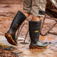 Dewalt Midland Pro Comfort Safety Gumboots Size 9 - PVC - Black - Durable Comfort