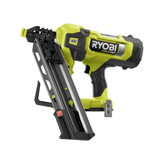 Ryobi 18V ONE+ HP Brushless AirStrike Framing Nailer 30-34° - Tool Only - Efficient, Cordless
