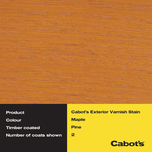 Cabot S Exterior Varnish Stain - 1L - Maple - Water Based - Mould Resistant – view 2 - Auzzistore