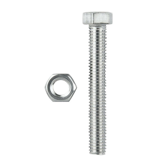 Pinnacle Hex Head Bolts and Nuts - M10 x 150mm - Stainless Steel - 2 Pack - Auzzistore