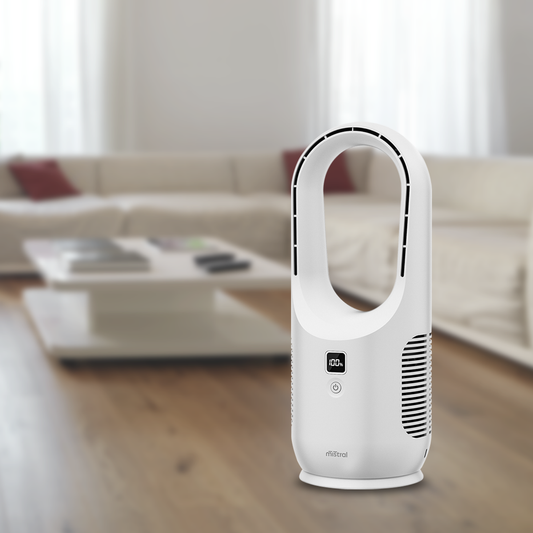 Mistral Rechargeable Bladeless Desk Fan - 3 Speeds - Portable - Safe – view 2 - Auzzistore