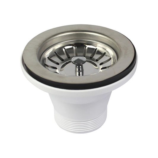 Boston Stainless Steel Sink Basket Waste - 90mm x 50mm - Easy Clean - Auzzistore