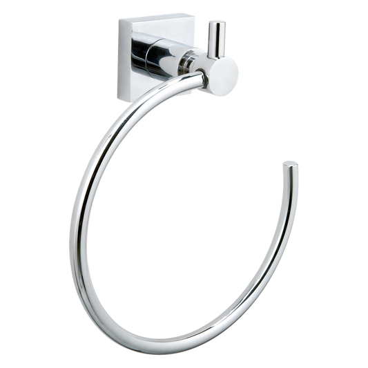 Tesa Hukk Towel Ring - Self-Adhesive - Chrome - 177mm x 200mm - Easy Installation
