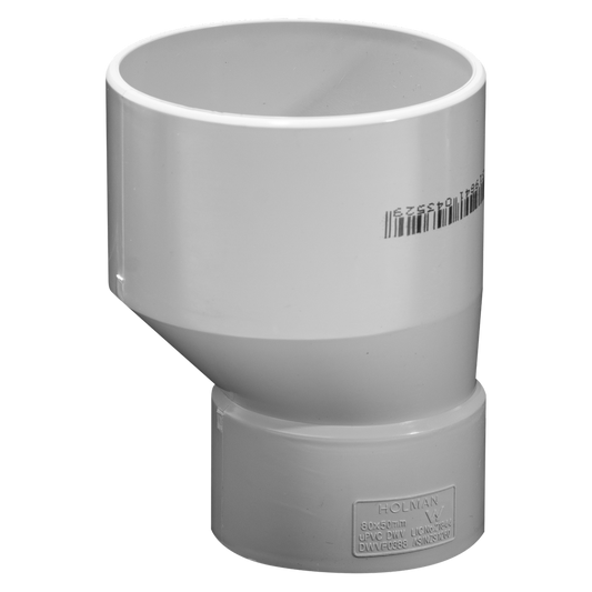 Holman DWV PVC Level Invert Taper 80 x 50mm Grey Underground Rated - Auzzistore