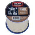 Grunt Macrame Cotton Cord 4mm x 50m - White - 90% Cotton 10% Polyester