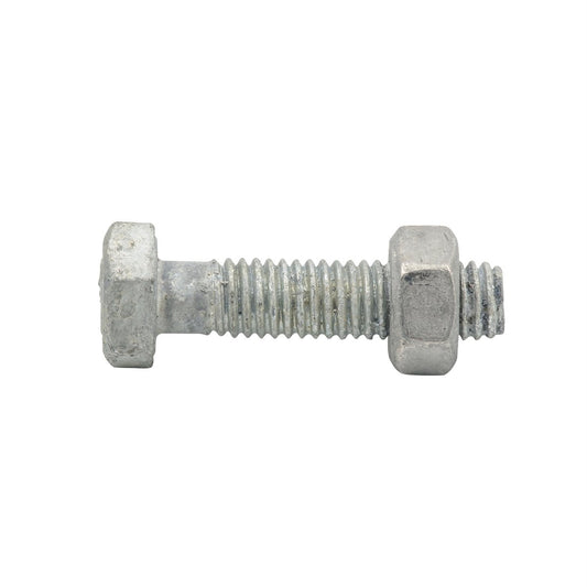 Zenith Hot Dip Galvanised Hex Head Bolts and Nuts M6 x 25mm 25 Pack – view 2 - Auzzistore