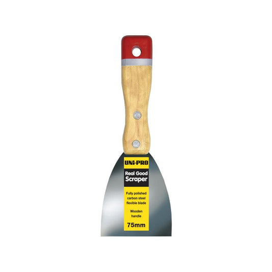 Uni Pro 75mm Paint Scraper - Steel - Flexible Blade - Ideal for Filling