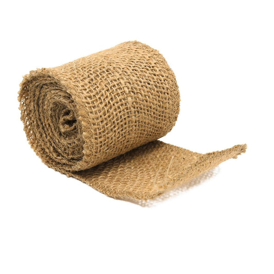 Jack 50mm x 10m Jute Webbing - Natural Plant Tie for Gardening & Crafts - Auzzistore