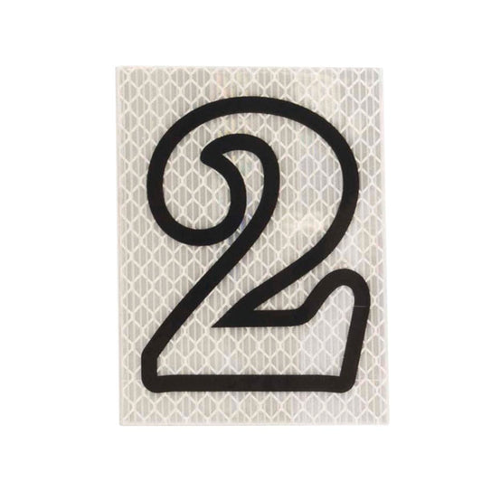 Sandleford 80mm Self Adhesive Night Shine House Number 2 - Silver - Auzzistore