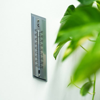 Holman Wall Thermometer - 250mm Aluminium - Easy Read - Mercury Free