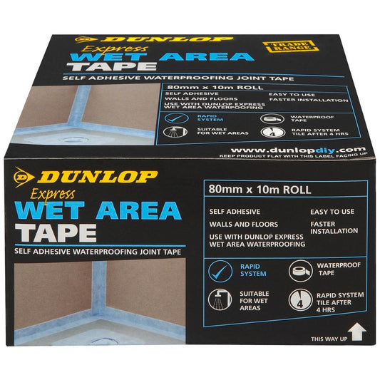 Dunlop Waterproofing Tape - 10m Butyl - Fast Drying - Wet Area Seal - Auzzistore