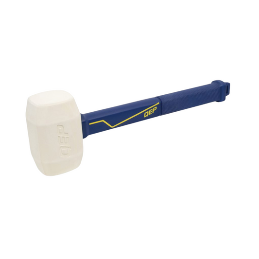 QEP 16oz Pro Rubber Floor Mallet - 600mm x 120mm x 120mm - White - Durable - Auzzistore