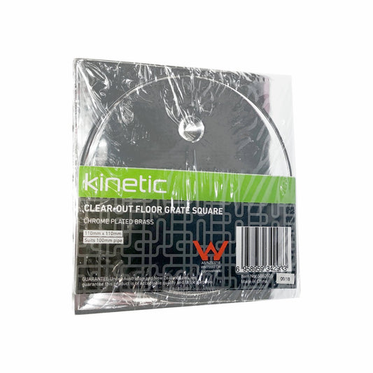 Kinetic 100mm Square Clear Out Floor Grate - Brass - Easy Access – view 2