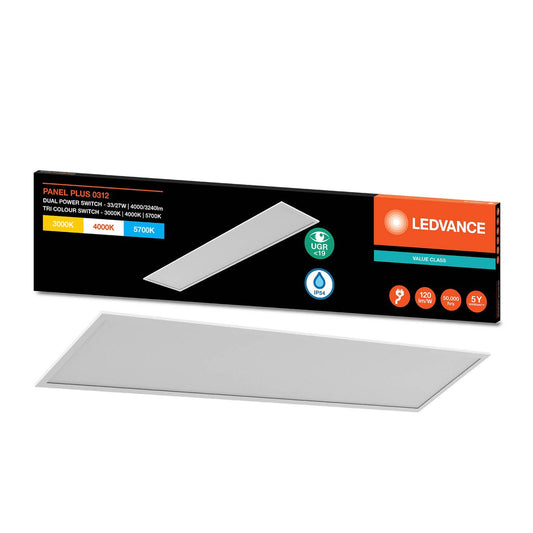 Ledvance Panel Light 33W 1200mm x 300mm - Tri Colour 3240lm - IP54