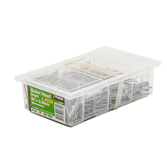 Paslode Bullet Head Nails 50mm 2.8mm Bright Steel 780 Pack - Auzzistore