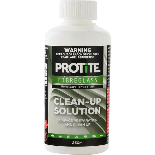 Protite Fibreglass Clean Up Solution 250ml Acetone Based Effective - Auzzistore