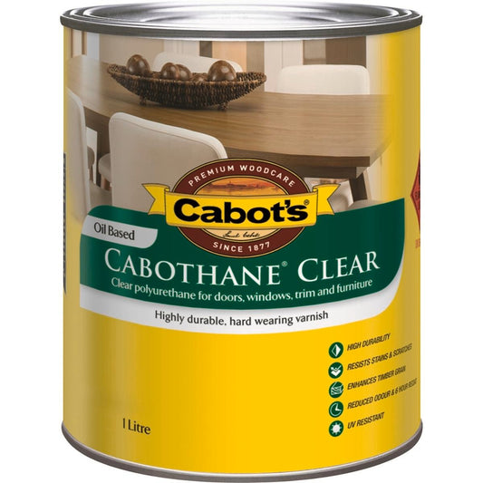 Cabot's Cabothane Clear Polyurethane Varnish 1L Oil Based Durable - Auzzistore