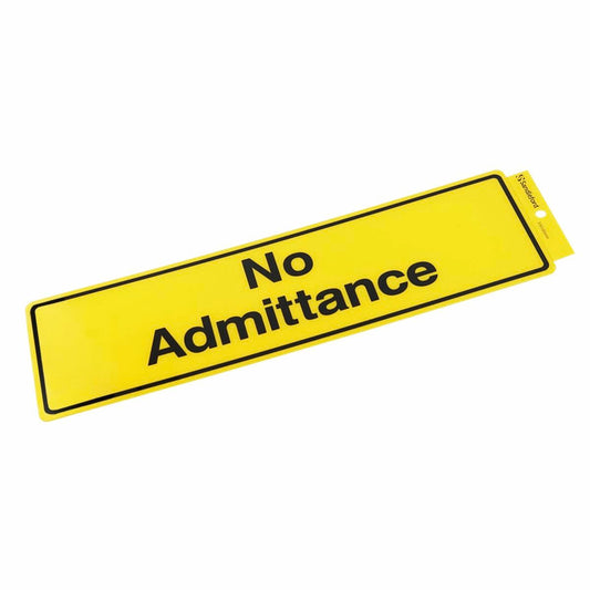 Sandleford No Admittance Sign - 330mm x 95mm - PC - Weather Resistant - Auzzistore