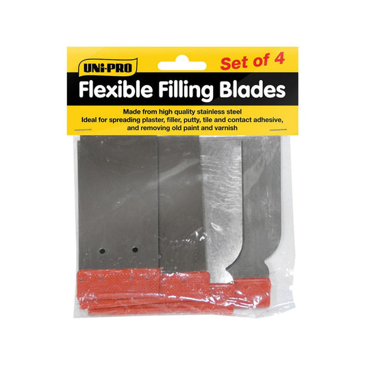 Uni Pro Filling Blade Set - 4 Piece - Carbon Steel - Flexible Use
