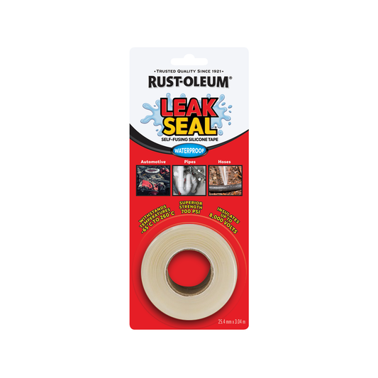 Rust-Oleum LeakSeal Tape - 25.4mm x 3.04m - Self-Fusing Silicone - Watertight - Auzzistore